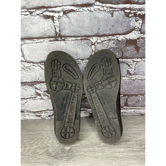 Mephisto Brown Leather Croc Embossed Slip On Slides Sandals Women Sz 35EU/5M US - Picture 14 of 16